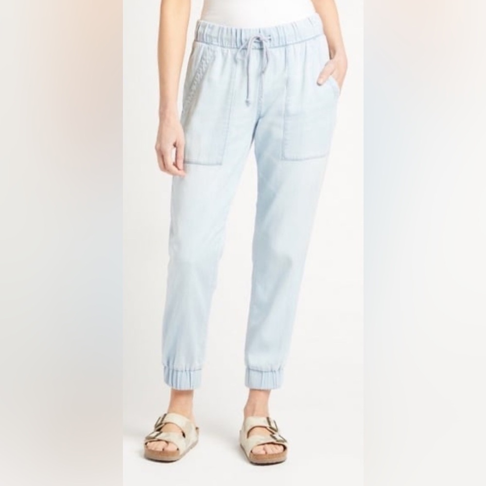Anthropologie x Cloth and Stone Chambray Blue Joggers